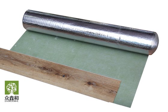 High Density 2mm Thick Rubber Floor Underlayment Silver Foil For Laminate Flooring